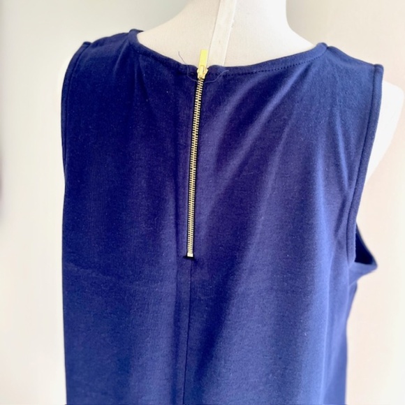 Crown & Ivy navy Knit shift with Tassels Dress NWT SXL - Picture 3 of 7